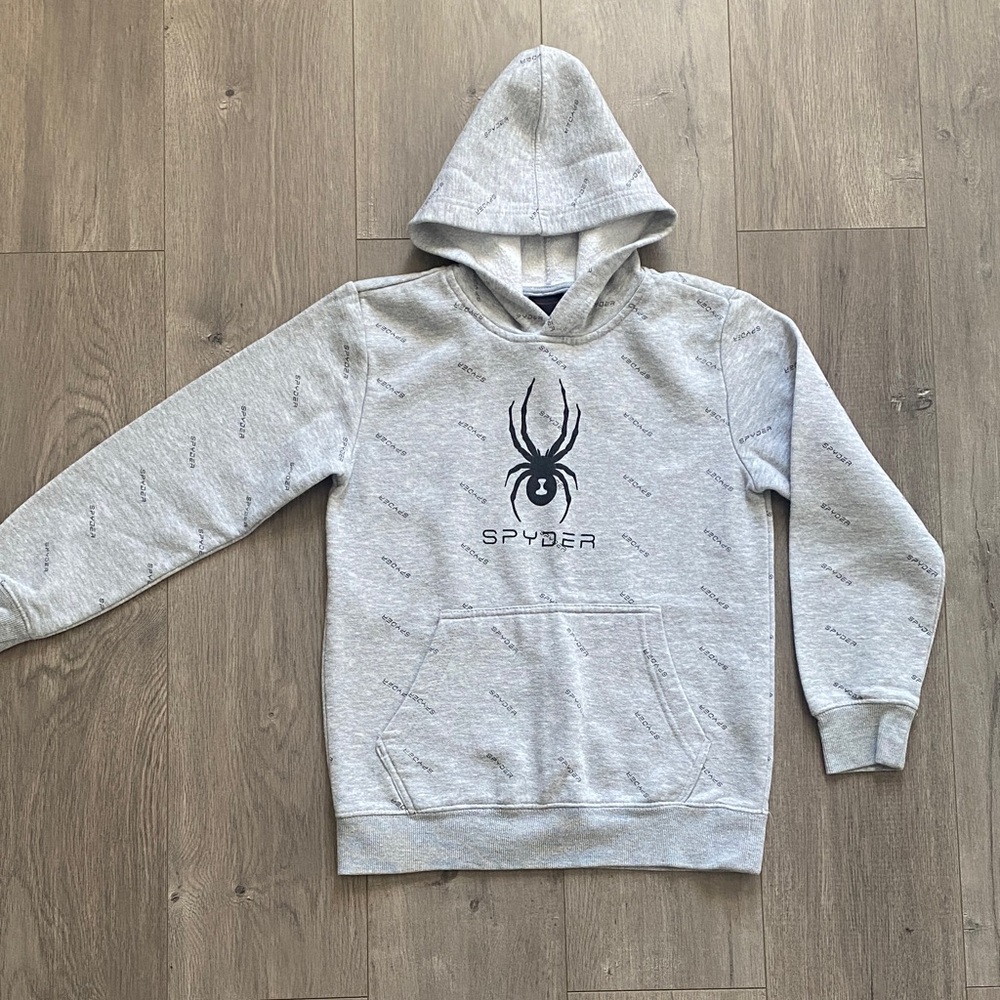 Spyder Light Gray Hoodie with Black Logo